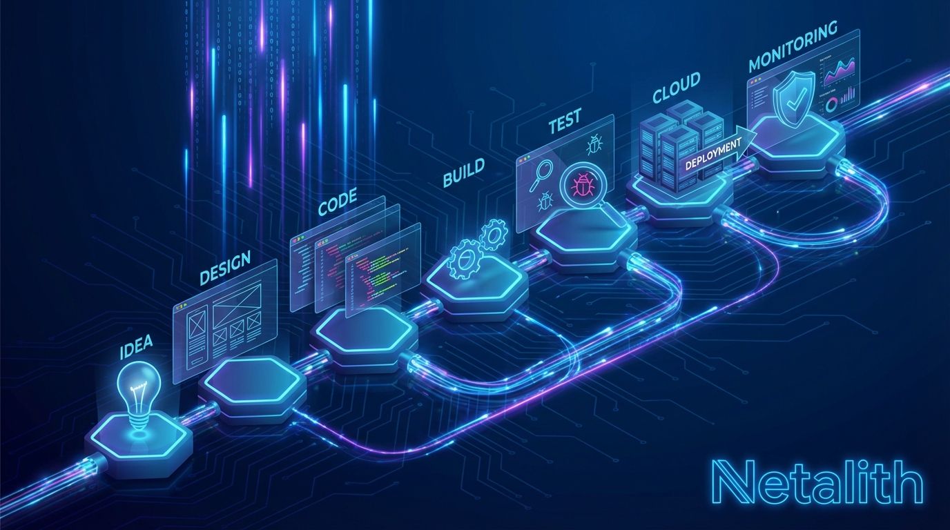 Netalith Delivery Flow — full-service A to Z